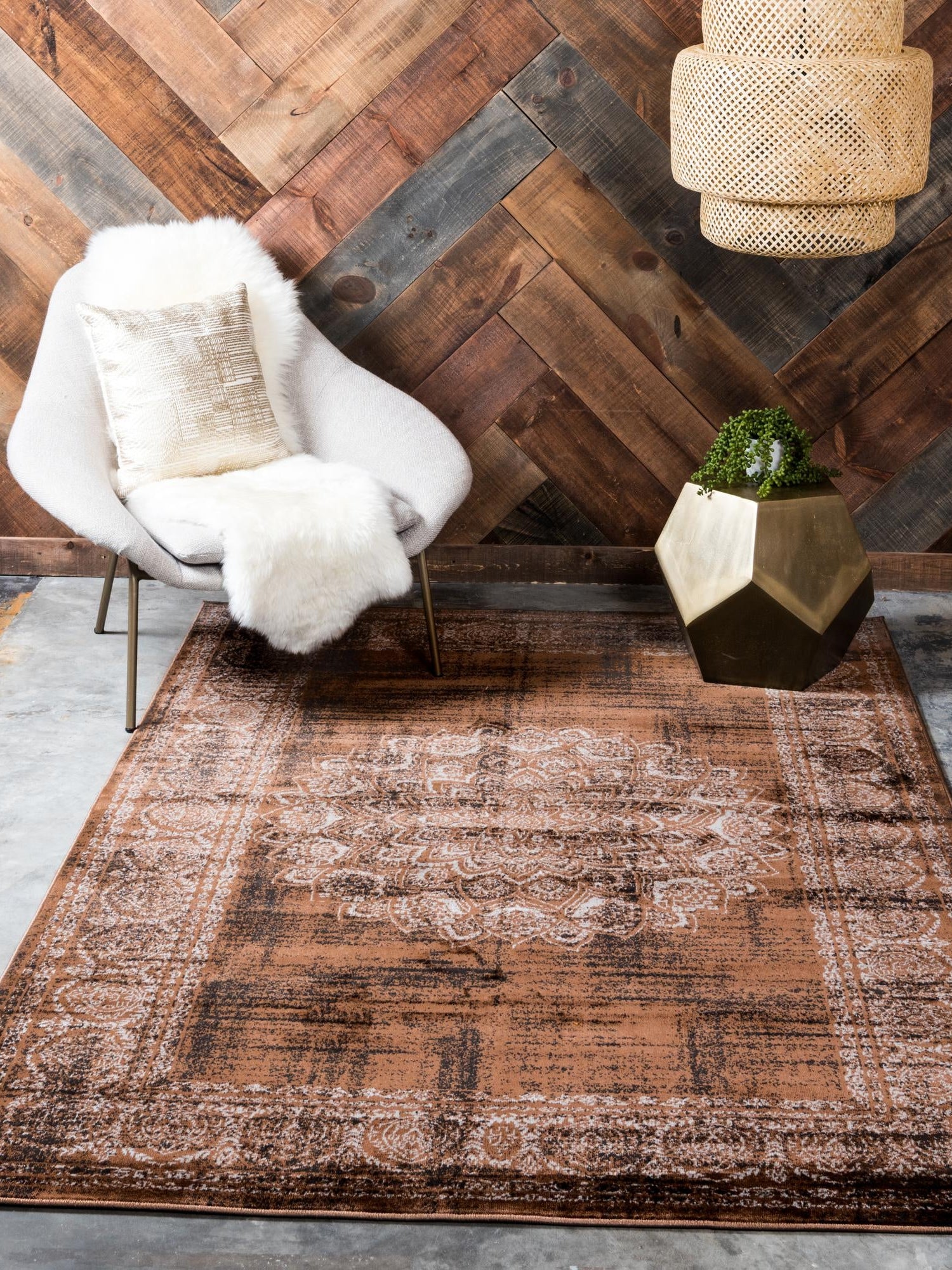 Chocolate Brown 7' 1 x 10' Imperial Rectangle Area Rug 100% Polypropylene With Cotton Backing Traditional Vintage Distressed Design Carpet for Sale at Rug Engine