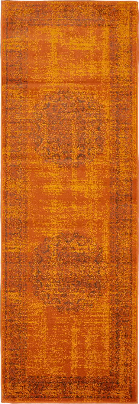 Terracotta 2' x 6' 1 Imperial Runner Area Rug 100% Polypropylene With Cotton Backing Traditional Vintage Distressed Design Carpet for Sale at Rug Engine