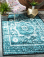 Blue 10' x 13' 1 Imperial Rectangle Area Rug 100% Polypropylene With Cotton Backing Traditional Vintage Distressed Design Carpet for Sale at Rug Engine