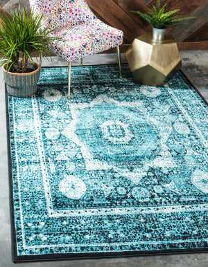 Blue 2' x 3' 1 Imperial Rectangle Area Rug 100% Polypropylene With Cotton Backing Traditional Vintage Distressed Design Carpet for Sale at Rug Engine