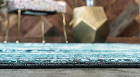 Blue 10' x 13' 1 Imperial Rectangle Area Rug 100% Polypropylene With Cotton Backing Traditional Vintage Distressed Design Carpet for Sale at Rug Engine