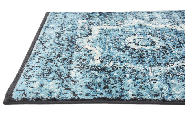 Blue 2' x 6' 1 Imperial Runner Area Rug 100% Polypropylene With Cotton Backing Traditional Vintage Distressed Design Carpet for Sale at Rug Engine