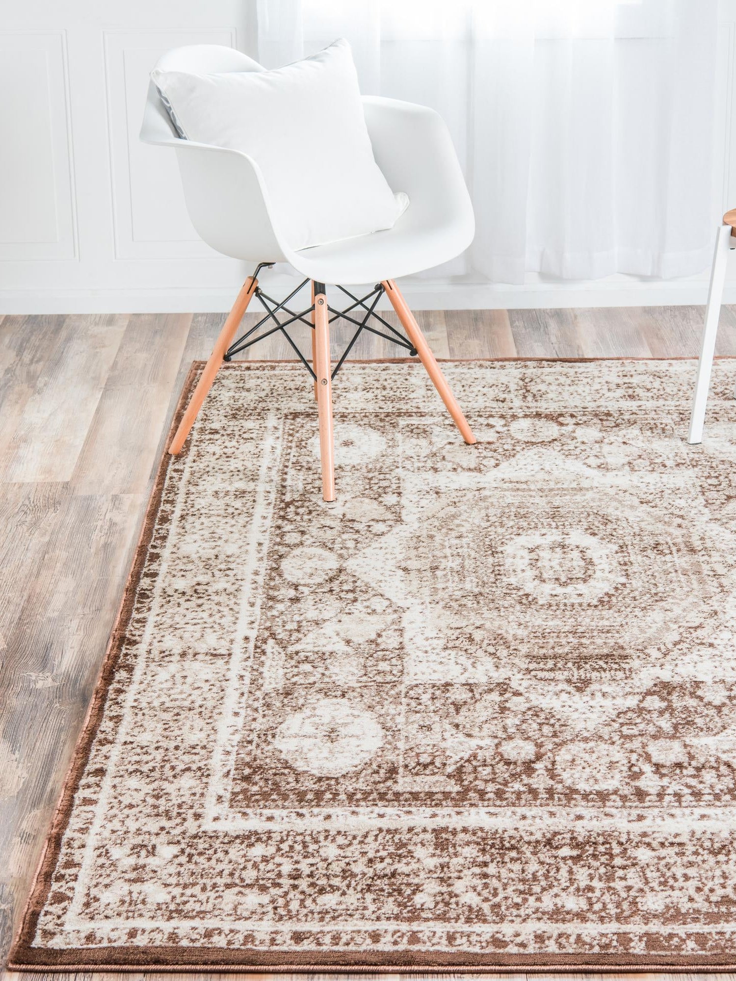 Chocolate Brown 2' x 3' 1 Imperial Rectangle Area Rug 100% Polypropylene With Cotton Backing Traditional Vintage Distressed Design Carpet for Sale at Rug Engine