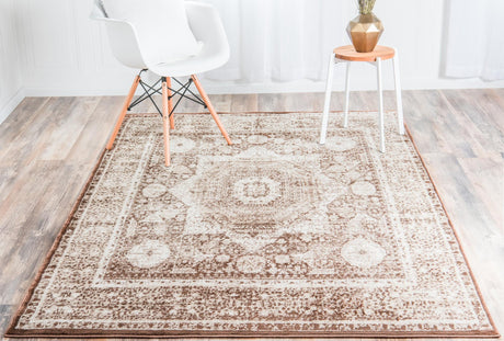 Chocolate Brown 4' 1 x 6' 1 Imperial Rectangle Area Rug 100% Polypropylene With Cotton Backing Traditional Vintage Distressed Design Carpet for Sale at Rug Engine