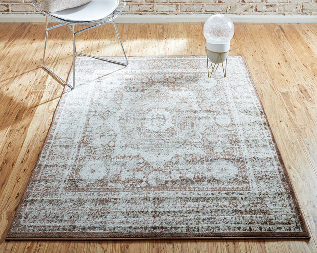 Chocolate Brown 4' 1 x 6' 1 Imperial Rectangle Area Rug 100% Polypropylene With Cotton Backing Traditional Vintage Distressed Design Carpet for Sale at Rug Engine