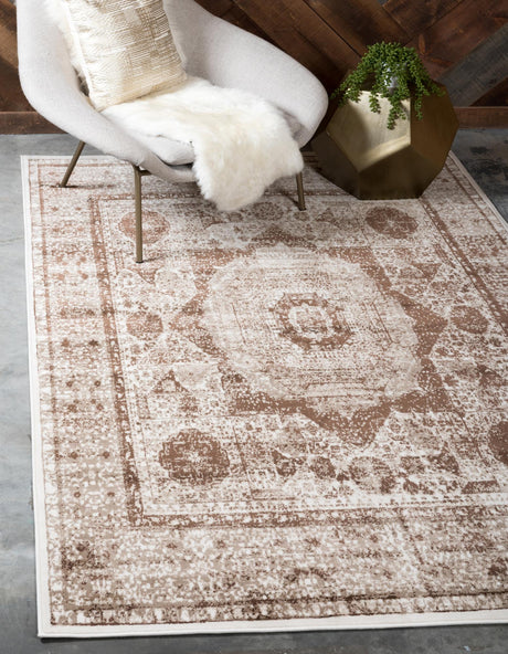 Dark Beige 2' x 3' 1 Imperial Rectangle Area Rug 100% Polypropylene With Cotton Backing Traditional Vintage Distressed Design Carpet for Sale at Rug Engine