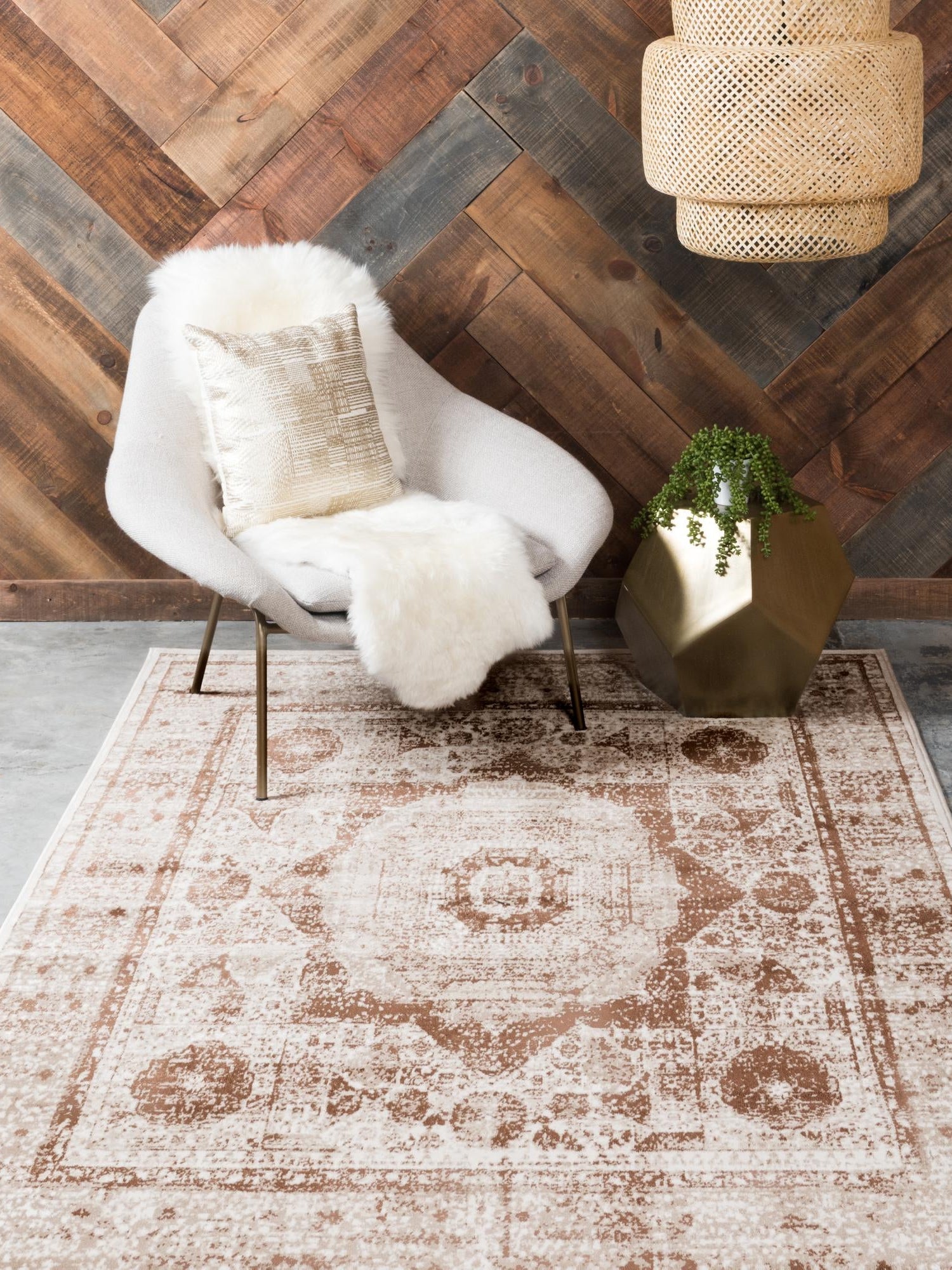 Dark Beige 2' x 3' 1 Imperial Rectangle Area Rug 100% Polypropylene With Cotton Backing Traditional Vintage Distressed Design Carpet for Sale at Rug Engine