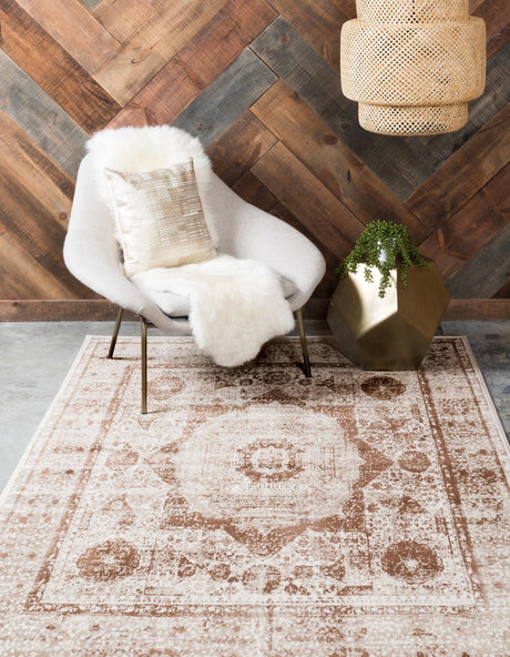 Dark Beige 2' x 3' 1 Imperial Rectangle Area Rug 100% Polypropylene With Cotton Backing Traditional Vintage Distressed Design Carpet for Sale at Rug Engine