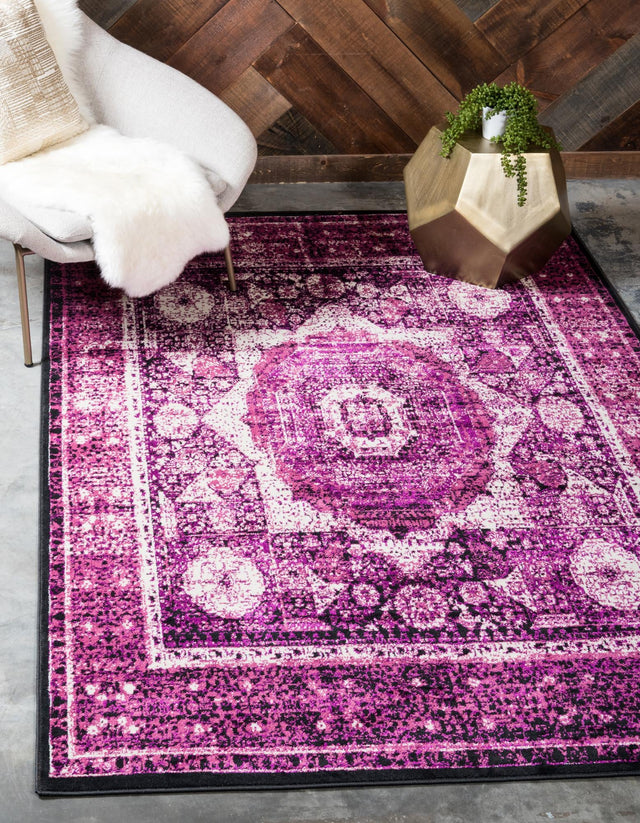 Lilac 2' x 3' 1 Imperial Rectangle Area Rug 100% Polypropylene With Cotton Backing Traditional Vintage Distressed Design Carpet for Sale at Rug Engine