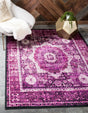 Lilac 2' x 3' 1 Imperial Rectangle Area Rug 100% Polypropylene With Cotton Backing Traditional Vintage Distressed Design Carpet for Sale at Rug Engine