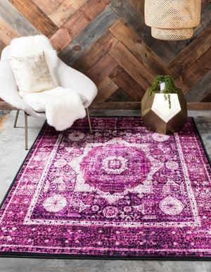 Lilac 2' x 3' 1 Imperial Rectangle Area Rug 100% Polypropylene With Cotton Backing Traditional Vintage Distressed Design Carpet for Sale at Rug Engine