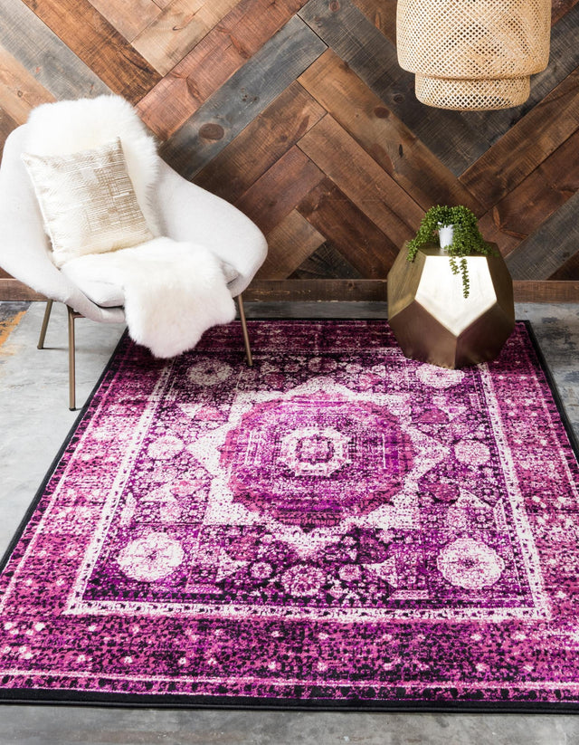 Lilac 2' x 3' 1 Imperial Rectangle Area Rug 100% Polypropylene With Cotton Backing Traditional Vintage Distressed Design Carpet for Sale at Rug Engine