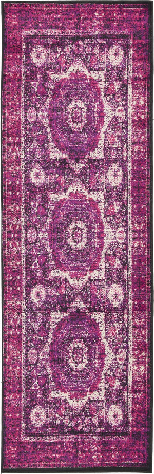 Lilac 3' x 9' 10 Imperial Runner Area Rug 100% Polypropylene With Cotton Backing Traditional Vintage Distressed Design Carpet for Sale at Rug Engine