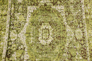 Light Green 3' x 9' 10 Imperial Runner Area Rug 100% Polypropylene With Cotton Backing Traditional Vintage Distressed Design Carpet for Sale at Rug Engine
