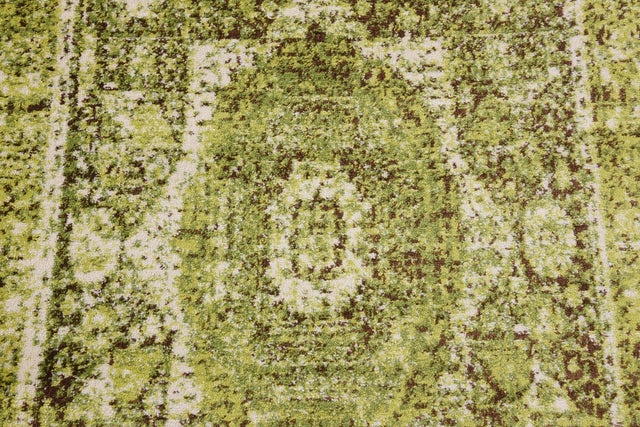 Light Green 3' x 9' 10 Imperial Runner Area Rug 100% Polypropylene With Cotton Backing Traditional Vintage Distressed Design Carpet for Sale at Rug Engine