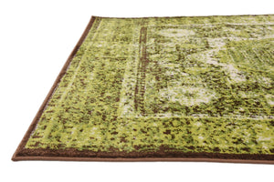 Light Green 3' x 9' 10 Imperial Runner Area Rug 100% Polypropylene With Cotton Backing Traditional Vintage Distressed Design Carpet for Sale at Rug Engine