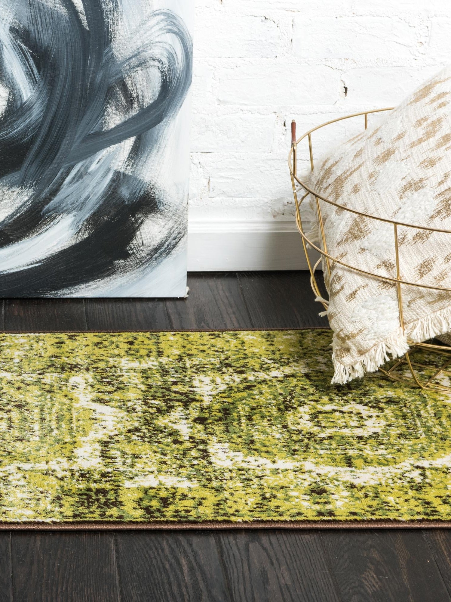 Light Green 3' x 9' 10 Imperial Runner Area Rug 100% Polypropylene With Cotton Backing Traditional Vintage Distressed Design Carpet for Sale at Rug Engine