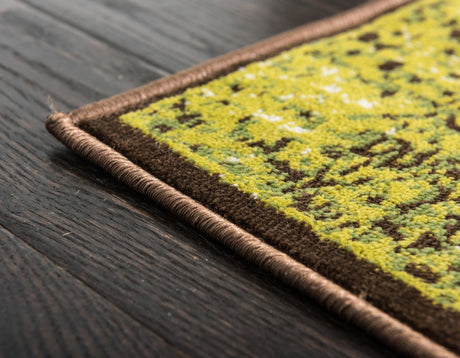 Light Green 3' x 9' 10 Imperial Runner Area Rug 100% Polypropylene With Cotton Backing Traditional Vintage Distressed Design Carpet for Sale at Rug Engine
