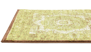 Light Green 2' x 6' 1 Imperial Runner Area Rug 100% Polypropylene With Cotton Backing Traditional Vintage Distressed Design Carpet for Sale at Rug Engine