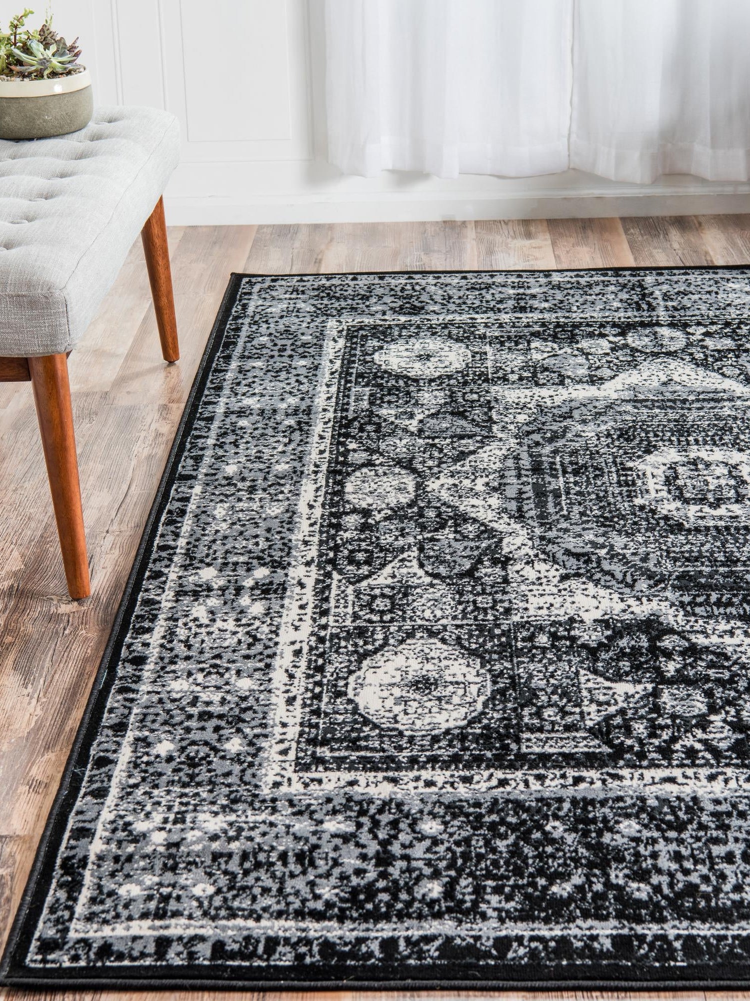 Light Gray 2' x 3' 1 Imperial Rectangle Area Rug 100% Polypropylene With Cotton Backing Traditional Vintage Distressed Design Carpet for Sale at Rug Engine
