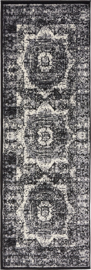 Light Gray 2' x 6' 1 Imperial Runner Area Rug 100% Polypropylene With Cotton Backing Traditional Vintage Distressed Design Carpet for Sale at Rug Engine