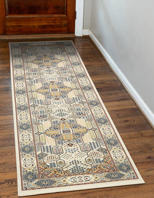 Ivory 2' 11 x 13' 1 Narenj Runner Area Rug 85% Polypropylene & 15% Polyester Traditional Classic Carpet for Living, Dining, Bedrooms, Office for Sale at Rug Engine