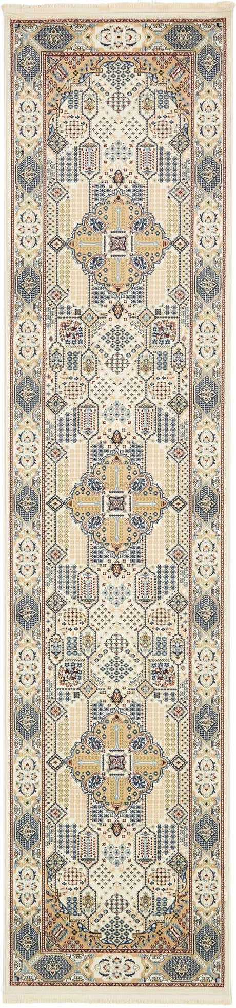 Ivory 2' 11 x 13' 1 Narenj Runner Area Rug 85% Polypropylene & 15% Polyester Traditional Classic Carpet for Living, Dining, Bedrooms, Office for Sale at Rug Engine
