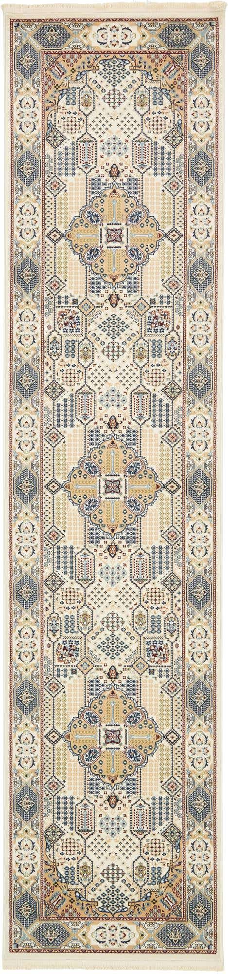 Ivory 2' 11 x 13' 1 Narenj Runner Area Rug 85% Polypropylene & 15% Polyester Traditional Classic Carpet for Living, Dining, Bedrooms, Office for Sale at Rug Engine