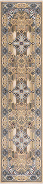 Beige 2' 11 x 13' 1 Narenj Runner Area Rug 85% Polypropylene & 15% Polyester Traditional Classic Carpet for Living, Dining, Bedrooms, Office for Sale at Rug Engine