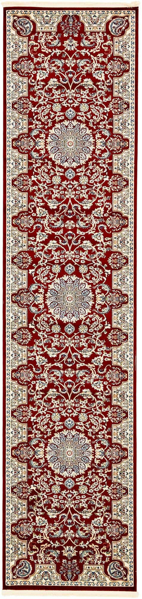 Burgundy 2' 11 x 13' 1 Narenj Runner Area Rug 85% Polypropylene & 15% Polyester Traditional Classic Carpet for Living, Dining, Bedrooms, Office for Sale at Rug Engine