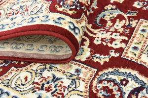Burgundy 3' 1 x 5' 3 Narenj Rectangle Area Rug 85% Polypropylene & 15% Polyester Traditional Classic Carpet for Living, Dining, Bedrooms, Office for Sale at Rug Engine
