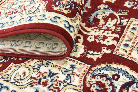 Burgundy 3' 1 x 5' 3 Narenj Rectangle Area Rug 85% Polypropylene & 15% Polyester Traditional Classic Carpet for Living, Dining, Bedrooms, Office for Sale at Rug Engine