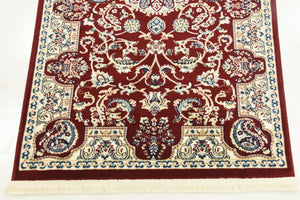 Burgundy 3' 1 x 5' 3 Narenj Rectangle Area Rug 85% Polypropylene & 15% Polyester Traditional Classic Carpet for Living, Dining, Bedrooms, Office for Sale at Rug Engine