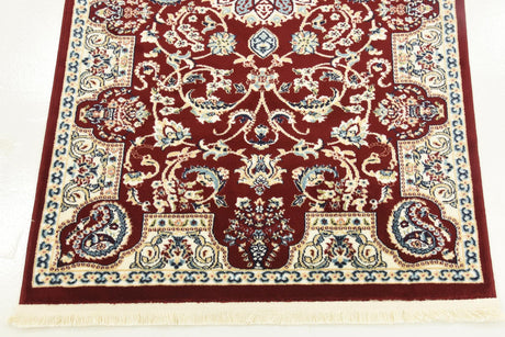 Burgundy 3' 1 x 5' 3 Narenj Rectangle Area Rug 85% Polypropylene & 15% Polyester Traditional Classic Carpet for Living, Dining, Bedrooms, Office for Sale at Rug Engine