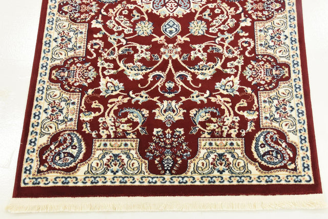 Burgundy 3' 1 x 5' 3 Narenj Rectangle Area Rug 85% Polypropylene & 15% Polyester Traditional Classic Carpet for Living, Dining, Bedrooms, Office for Sale at Rug Engine