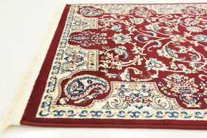 Burgundy 3' 1 x 5' 3 Narenj Rectangle Area Rug 85% Polypropylene & 15% Polyester Traditional Classic Carpet for Living, Dining, Bedrooms, Office for Sale at Rug Engine