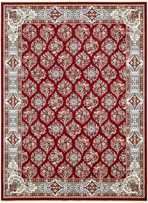 Burgundy 10' x 13' 1 Narenj Rectangle Area Rug 85% Polypropylene & 15% Polyester Traditional Classic Carpet for Living, Dining, Bedrooms, Office for Sale at Rug Engine