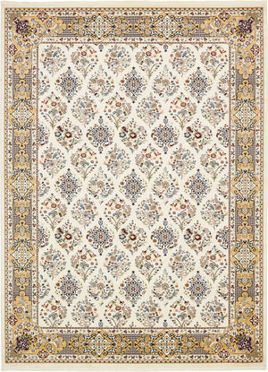 Ivory 10' x 13' 1 Narenj Rectangle Area Rug 85% Polypropylene & 15% Polyester Traditional Classic Carpet for Living, Dining, Bedrooms, Office for Sale at Rug Engine