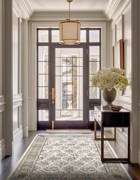 Ivory 10' x 13' 1 Narenj Rectangle Area Rug 85% Polypropylene & 15% Polyester Traditional Classic Carpet for Living, Dining, Bedrooms, Office for Sale at Rug Engine