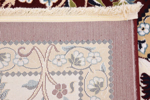 Burgundy 7' 10 x 10' Narenj Rectangle Area Rug 85% Polypropylene & 15% Polyester Traditional Classic Carpet for Living, Dining, Bedrooms, Office for Sale at Rug Engine