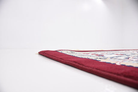 Burgundy 7' 10 x 10' Narenj Rectangle Area Rug 85% Polypropylene & 15% Polyester Traditional Classic Carpet for Living, Dining, Bedrooms, Office for Sale at Rug Engine