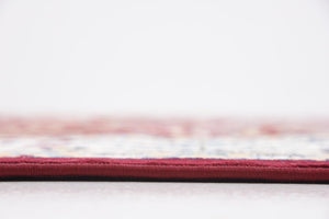 Burgundy 7' 10 x 10' Narenj Rectangle Area Rug 85% Polypropylene & 15% Polyester Traditional Classic Carpet for Living, Dining, Bedrooms, Office for Sale at Rug Engine