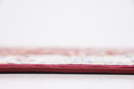 Burgundy 7' 10 x 10' Narenj Rectangle Area Rug 85% Polypropylene & 15% Polyester Traditional Classic Carpet for Living, Dining, Bedrooms, Office for Sale at Rug Engine