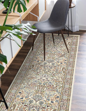 Ivory 2' 11 x 13' 1 Narenj Runner Area Rug 85% Polypropylene & 15% Polyester Traditional Classic Carpet for Living, Dining, Bedrooms, Office for Sale at Rug Engine