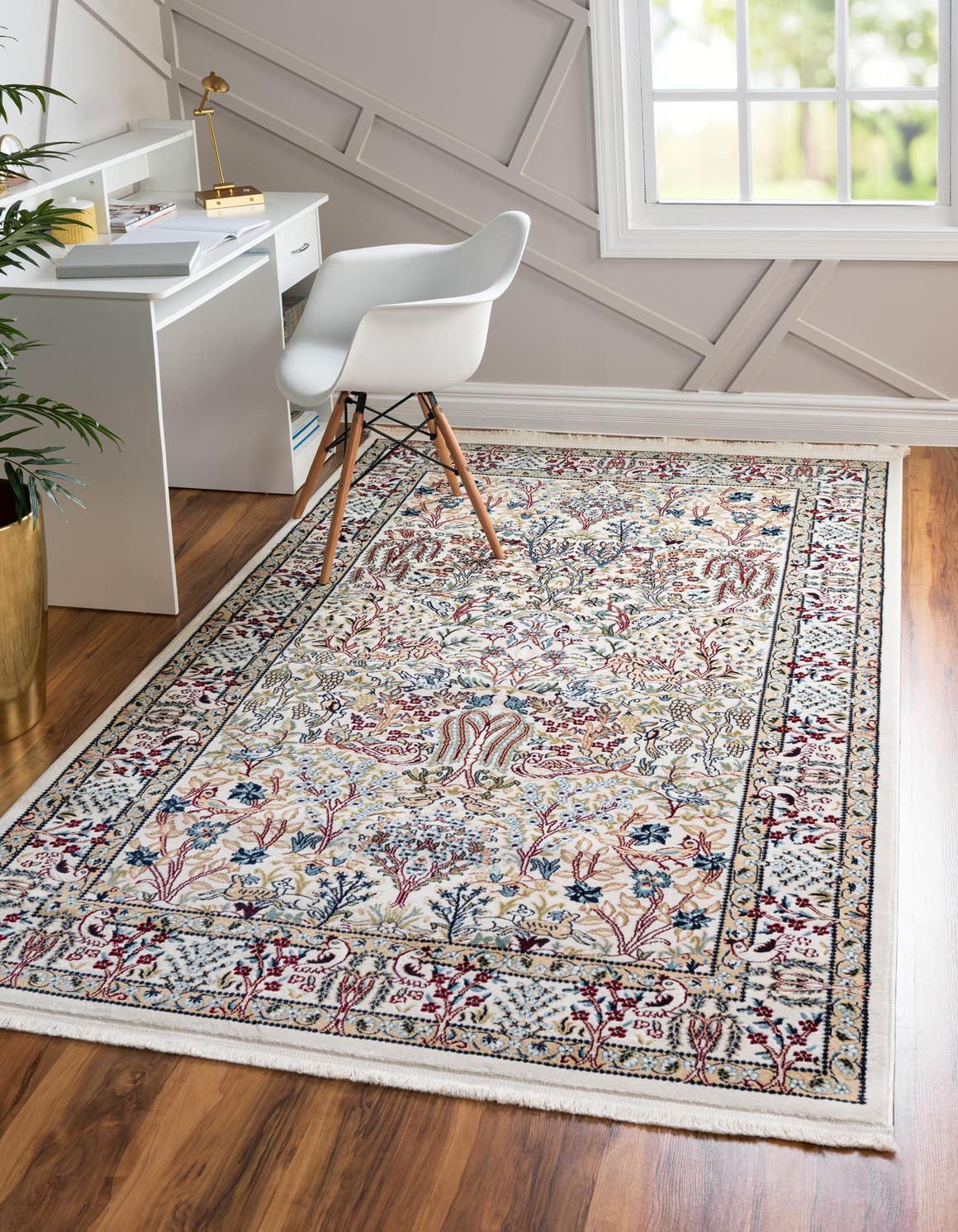 Ivory 3' 1 x 5' 3 Narenj Rectangle Area Rug 85% Polypropylene & 15% Polyester Traditional Classic Carpet for Living, Dining, Bedrooms, Office for Sale at Rug Engine