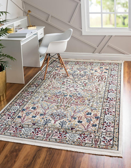 Ivory 3' 1 x 5' 3 Narenj Rectangle Area Rug 85% Polypropylene & 15% Polyester Traditional Classic Carpet for Living, Dining, Bedrooms, Office for Sale at Rug Engine