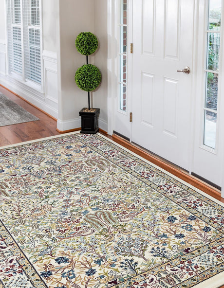 Ivory 3' 1 x 5' 3 Narenj Rectangle Area Rug 85% Polypropylene & 15% Polyester Traditional Classic Carpet for Living, Dining, Bedrooms, Office for Sale at Rug Engine