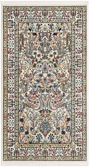 Ivory 3' 1 x 5' 3 Narenj Rectangle Area Rug 85% Polypropylene & 15% Polyester Traditional Classic Carpet for Living, Dining, Bedrooms, Office for Sale at Rug Engine