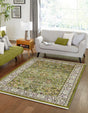 Green 10' x 14' 1 Narenj Rectangle Area Rug 85% Polypropylene & 15% Polyester Traditional Classic Carpet for Living, Dining, Bedrooms, Office for Sale at Rug Engine