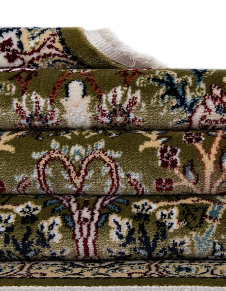 Green 2' 7 x 4' 1 Narenj Rectangle Area Rug 85% Polypropylene & 15% Polyester Traditional Classic Carpet for Living, Dining, Bedrooms, Office for Sale at Rug Engine